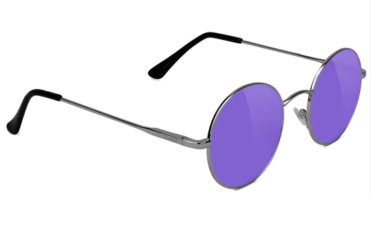 Glassy - Mayfair Premium Sunglasses | Silver / Purple Lens