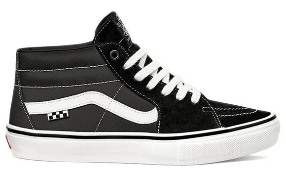 Vans - Skate Grosso Mid Shoes | Black White (Emo Leather)