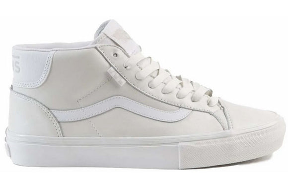 Vans - Skate Mid Skool Shoes | White (Pearl Leather)