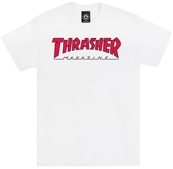 Thrasher - Outlined Tee | White – Plusskateshop.com