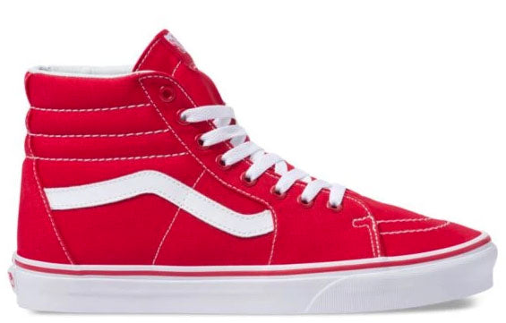Vans shoes high top red Clearance