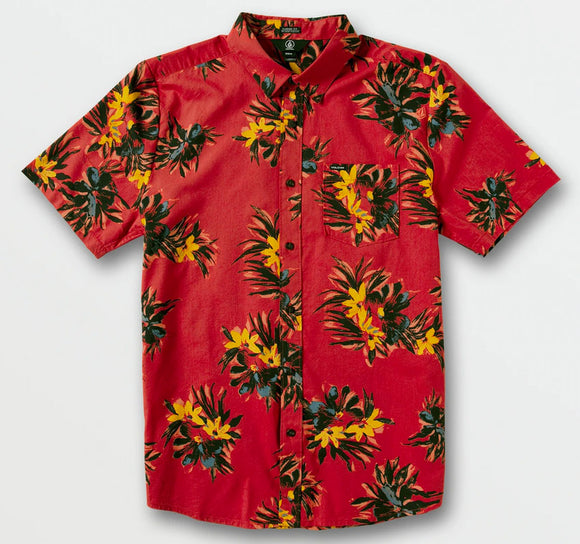 Volcom - Floral with Cheese S/S Shirt | Carmine Red
