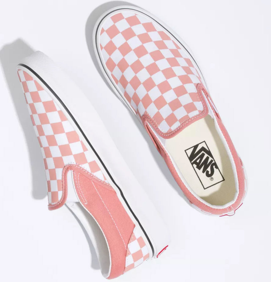 Checkerboard vans rose on sale