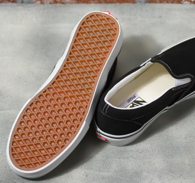 Vans - Skate Slip-On Shoes | Black White – Plusskateshop.com