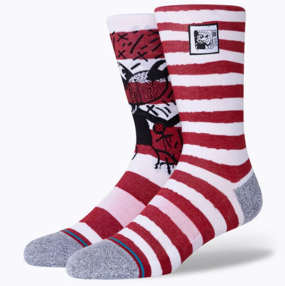 Stance - Keith Haring 'Mickey TV' Socks | Red