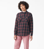 Dickies - Women's Bakerhill L/S Flannel Shirt | Wine Plaid