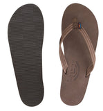 Rainbow - Women's Single Layer Leather Sandals | Expresso (Narrow Strap)