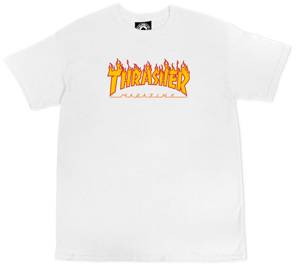 Thrasher - Flame Logo Youth Tee | White